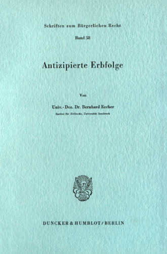 Antizipierte Erbfolge