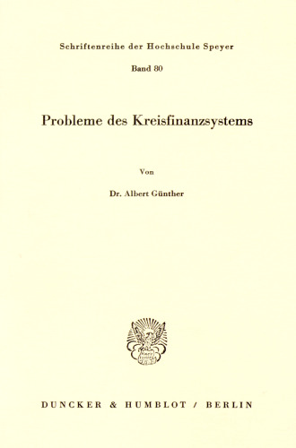 Probleme des Kreisfinanzsystems