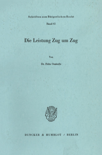 Die Leistung Zug um Zug