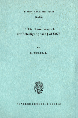 Rücktritt vom Versuch der Beteiligung nach § 31 StGB
