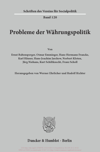 Probleme der Währungspolitik