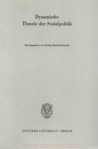 Dynamische Theorie der Sozialpolitik