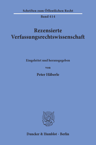 Rezensierte Verfassungsrechtswissenschaft
