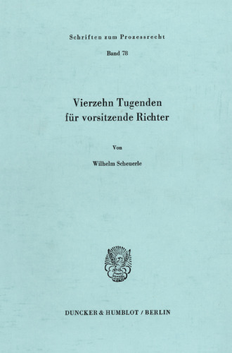 Vierzehn Tugenden für vorsitzende Richter
