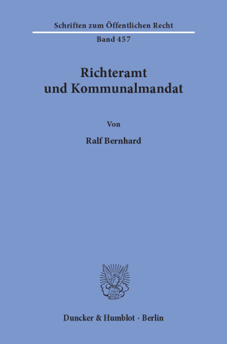 Richteramt und Kommunalmandat
