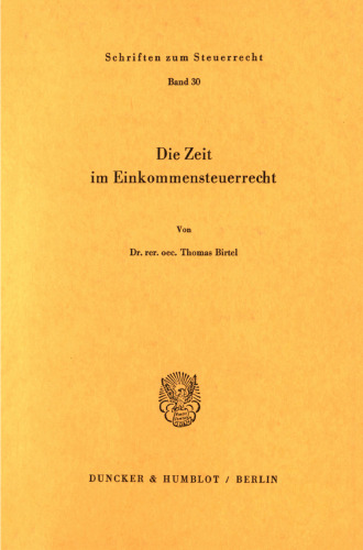 Die Zeit im Einkommensteuerrecht