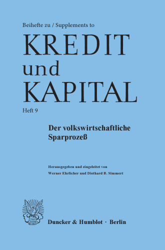 Der volkswirtschaftliche Sparprozeß