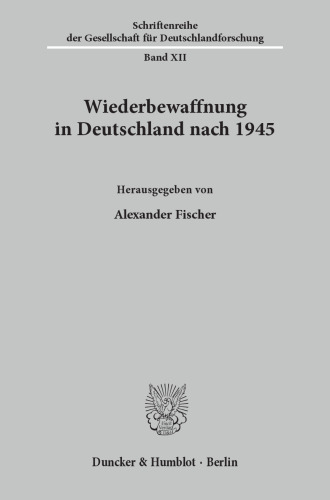 Wiederbewaffnung in Deutschland nach 1945