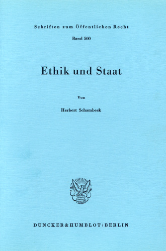 Ethik und Staat
