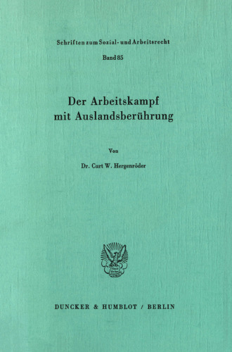 Der Arbeitskampf mit Auslandsberührung