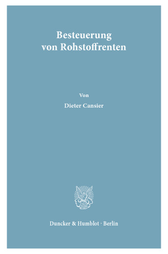 Besteuerung von Rohstoffrenten