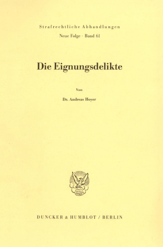 Die Eignungsdelikte