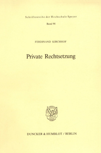 Private Rechtsetzung