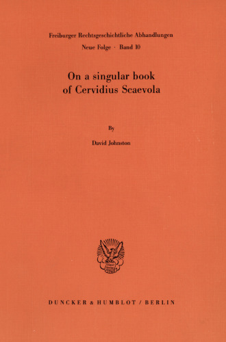 On a singular book of Cervidius Scaevola
