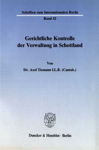 Gerichtliche Kontrolle der Verwaltung in Schottland