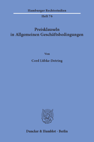 Preisklauseln in Allgemeinen Geschäftsbedingungen