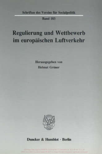 Regulierung und Wettbewerb im europäischen Luftverkehr
