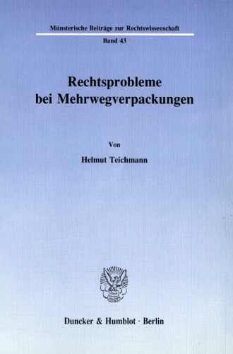 Rechtsprobleme bei Mehrwegverpackungen