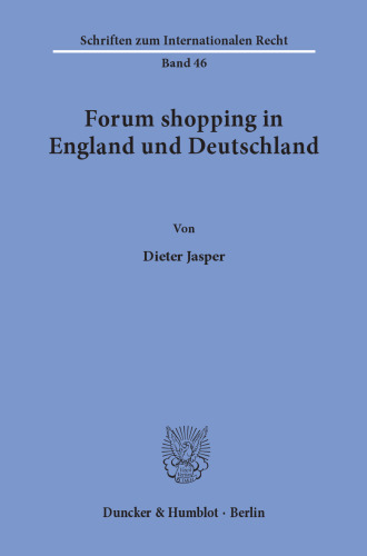 Forum shopping in England und Deutschland