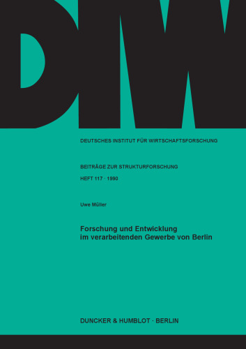 Forschung und Entwicklung im verarbeitenden Gewerbe von Berlin