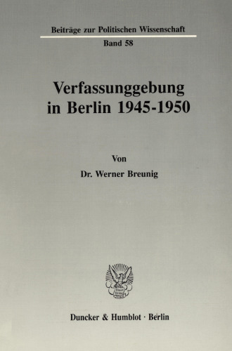 Verfassunggebung in Berlin 1945–1950