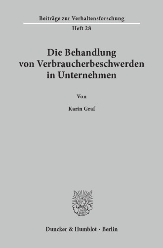 Die Behandlung von Verbraucherbeschwerden in Unternehmen