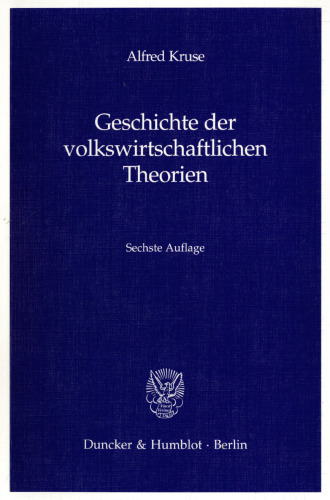 Geschichte der volkswirtschaftlichen Theorien