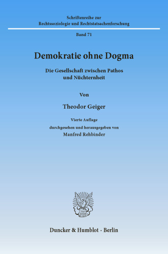 Demokratie ohne Dogma: Die Gesellschaft zwischen Pathos und Nüchternheit