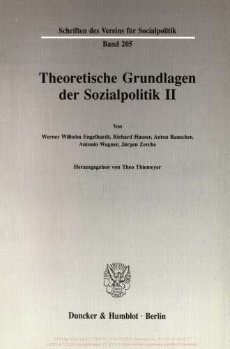 Theoretische Grundlagen der Sozialpolitik II