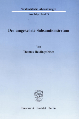 Der umgekehrte Subsumtionsirrtum