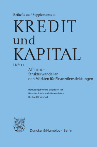 Allfinanz – Strukturwandel an den Märkten für Finanzdienstleistungen