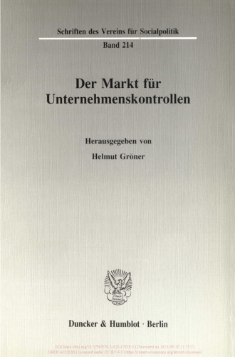 Der Markt für Unternehmenskontrollen
