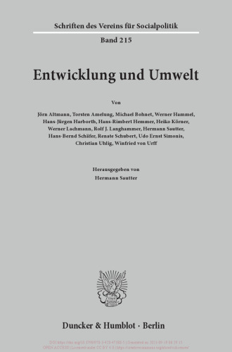 Entwicklung und Umwelt