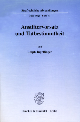Anstiftervorsatz und Tatbestimmtheit