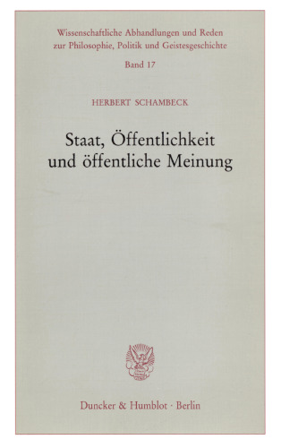 Staat, Öffentlichkeit und öffentliche Meinung