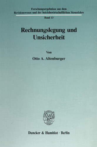 Rechnungslegung und Unsicherheit