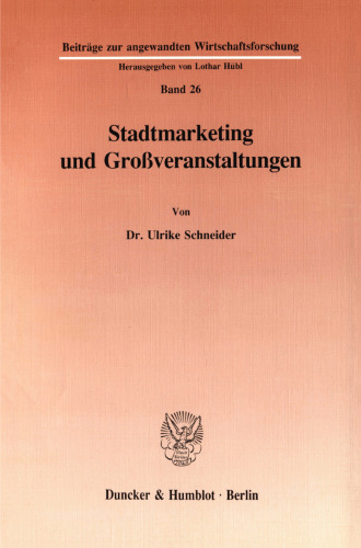 Stadtmarketing und Großveranstaltungen