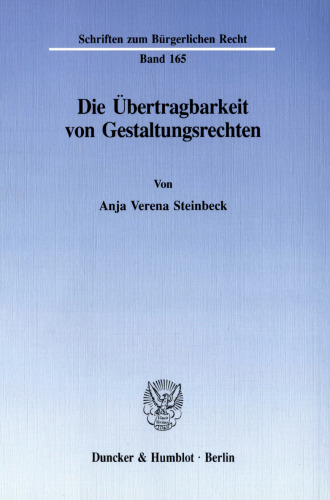 Die Übertragbarkeit von Gestaltungsrechten