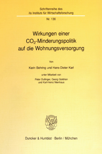 Wirkungen einer CO(2)-Minderungspolitik auf die Wohnungsversorgung