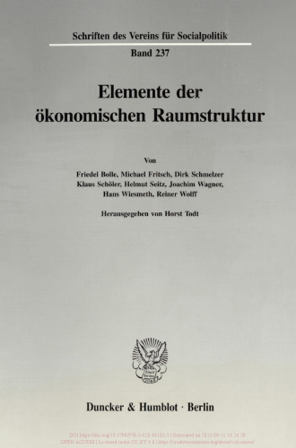 Elemente der ökonomischen Raumstruktur