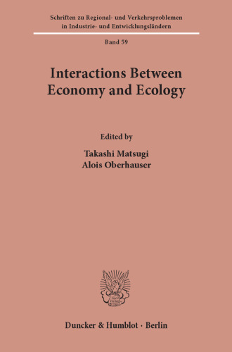 Interactions Between Economy and Ecology