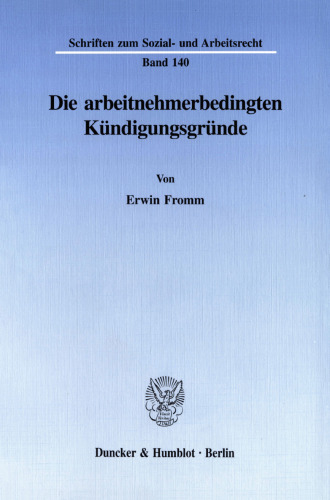 Die arbeitnehmerbedingten Kündigungsgründe