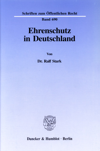Ehrenschutz in Deutschland