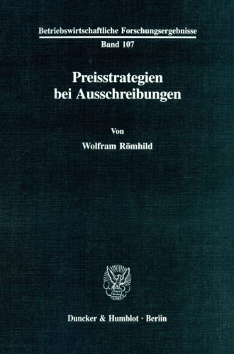 Preisstrategien bei Ausschreibungen