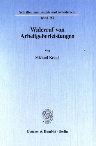 Widerruf von Arbeitgeberleistungen
