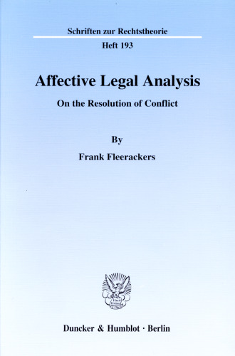 Affective Legal Analysis: On the Resolution of Conflict