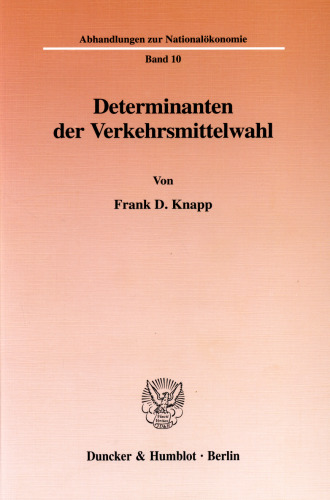 Determinanten der Verkehrsmittelwahl
