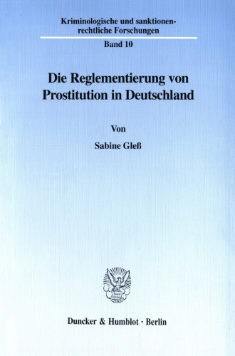 Die Reglementierung von Prostitution in Deutschland