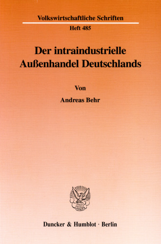 Der intraindustrielle Außenhandel Deutschlands