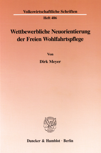 Wettbewerbliche Neuorientierung der Freien Wohlfahrtspflege